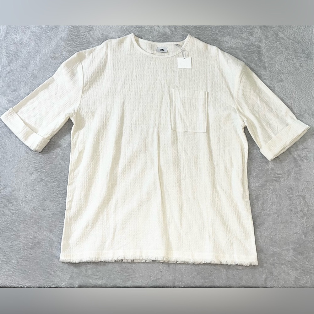 NWT Carolina Herrera Small Blouse Shirt Linen Blend Off White A/W 2017